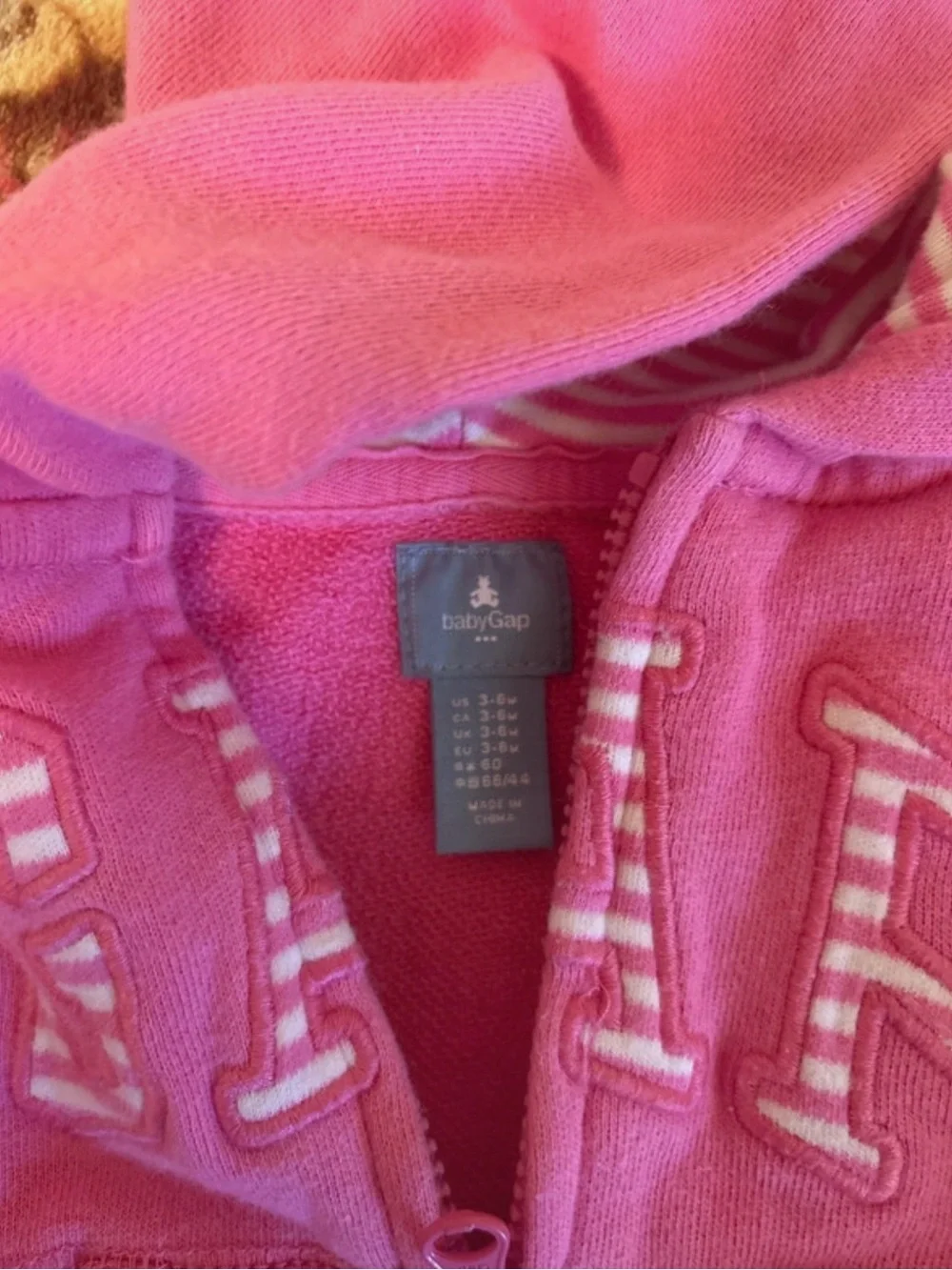 GAP Pink Hooded Zip-Up Sweatshirt